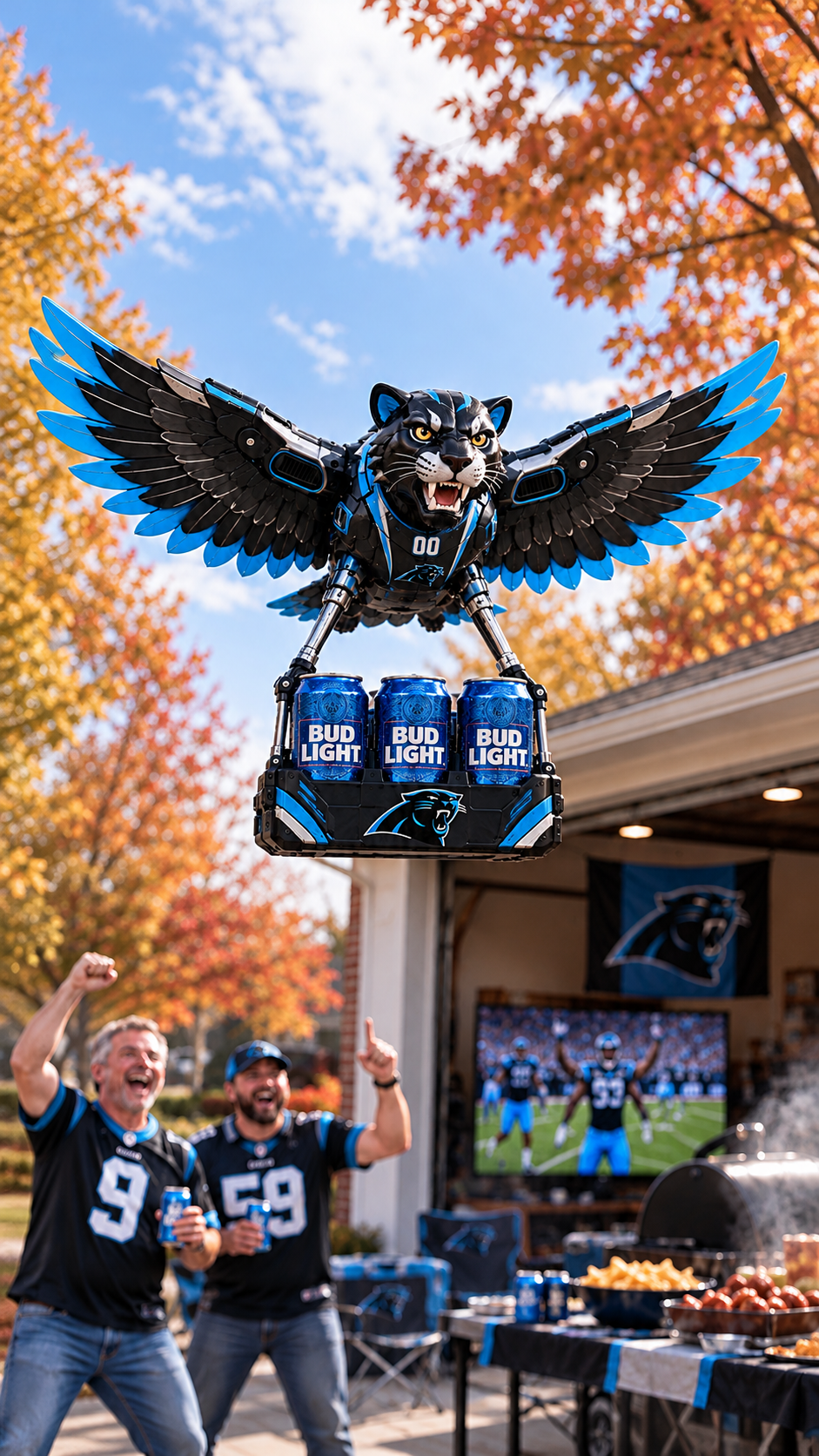 Carolina Panthers drone artwork
