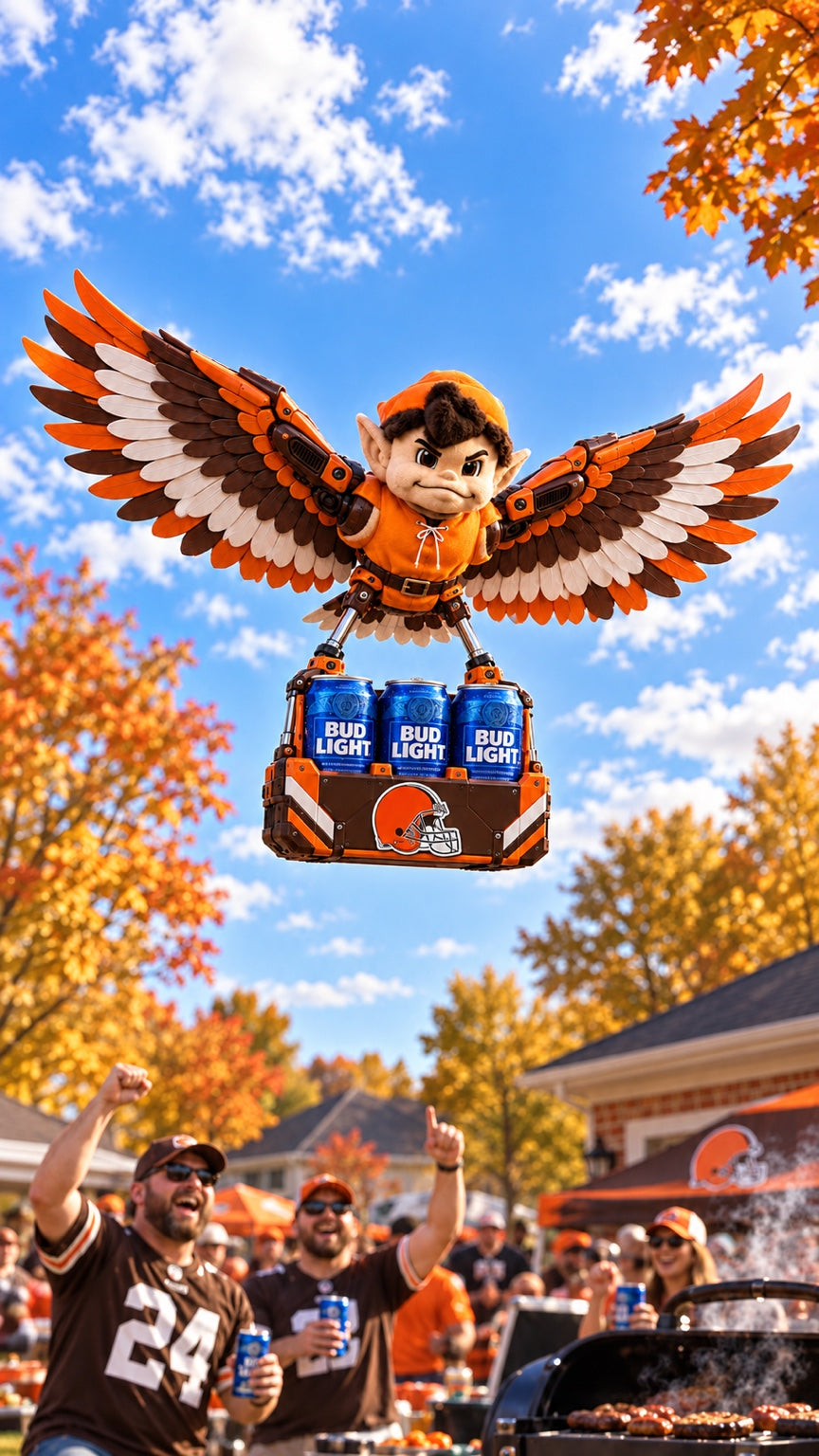 Cleveland Browns drone artwork