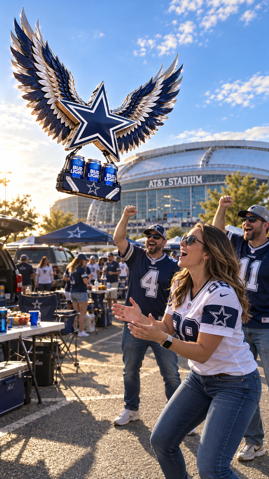 Dallas Cowboys drone artwork