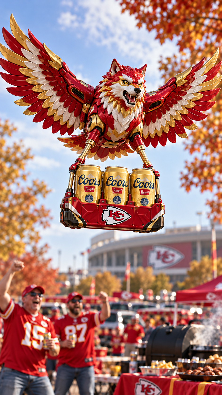 Kansas City Chiefs drone artwork