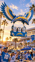Los Angeles Chargers drone artwork