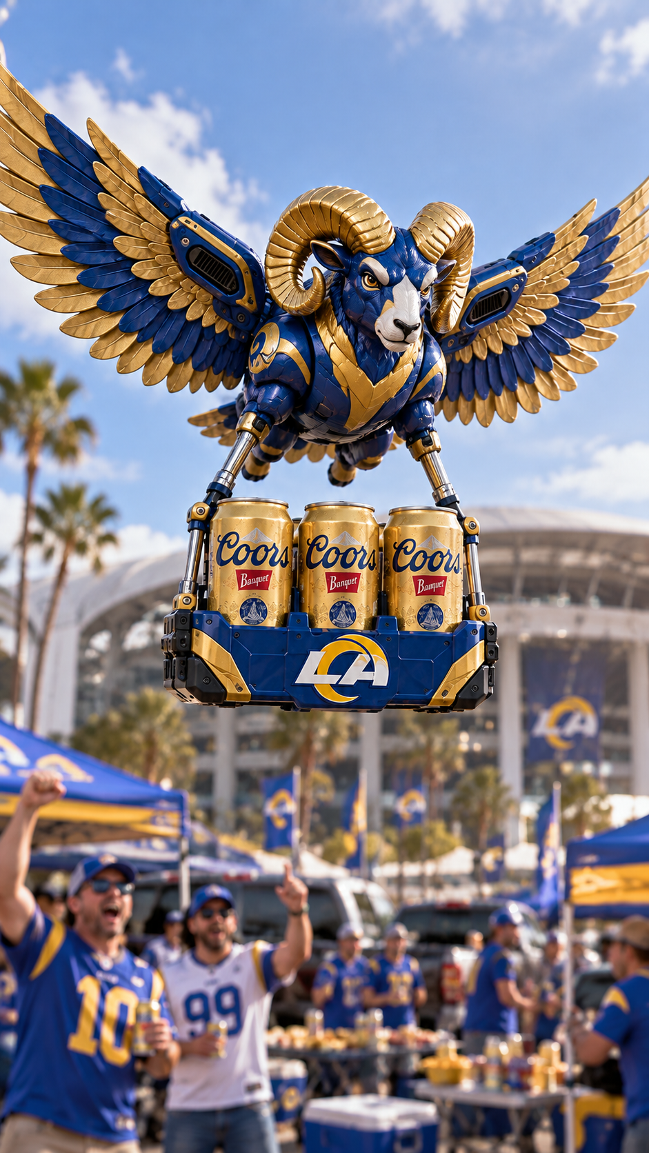 Los Angeles Rams drone artwork