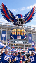 New York Giants drone artwork