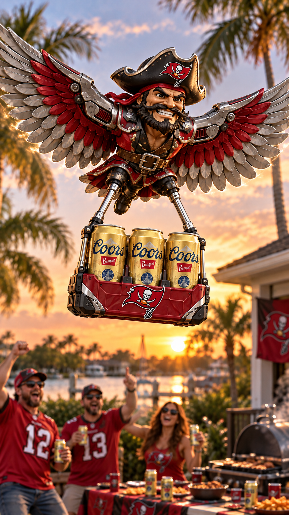 Tampa Bay Buccaneers drone artwork